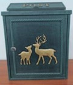 POST BOX STAG GREEN/GOLD