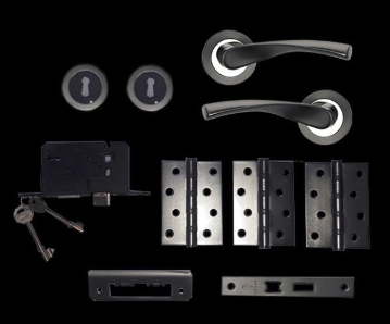 Fortessa Achilles Door Handle satin nickel PRIVACY BOXSET W/C