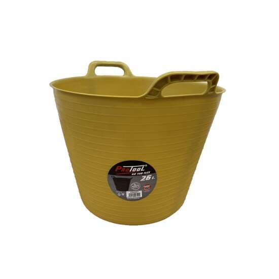 26 LITRE PLASTIC FLEXI TUB YELLOW(PACK OF 5)