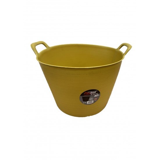 42 LITRE PLASTIC FLEXI TUB YELLOW