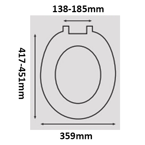 CELMAC  FLAMENCO TOILET SEAT WHITE FITTINGS