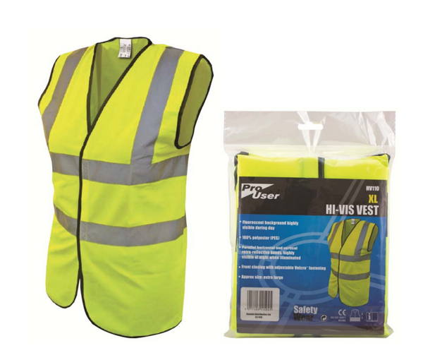 HI-VIS YELLOW VEST XL EN20471(PACK OF 12)