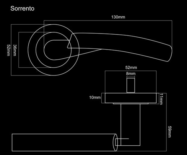 FORTESSA SORRENTO SATIN POLISHED CHROME (PACK OF 5)Escutcheons Included