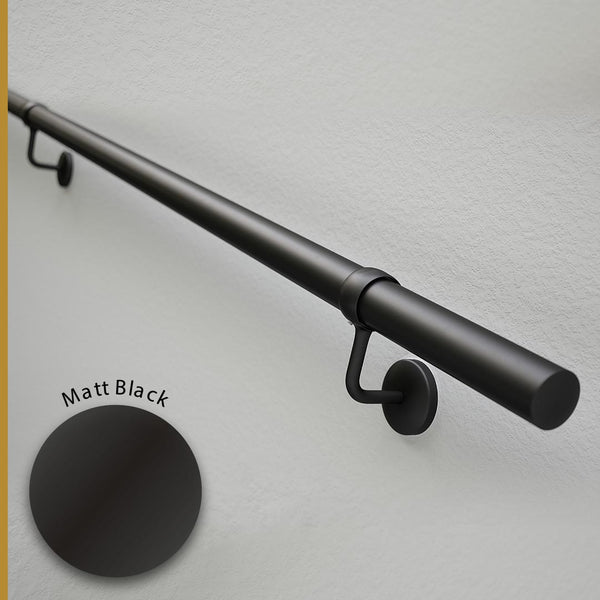 Rothley Stainless steel Handrail kit, (L)3.6m(3X1.2MTR)MATT BLACK