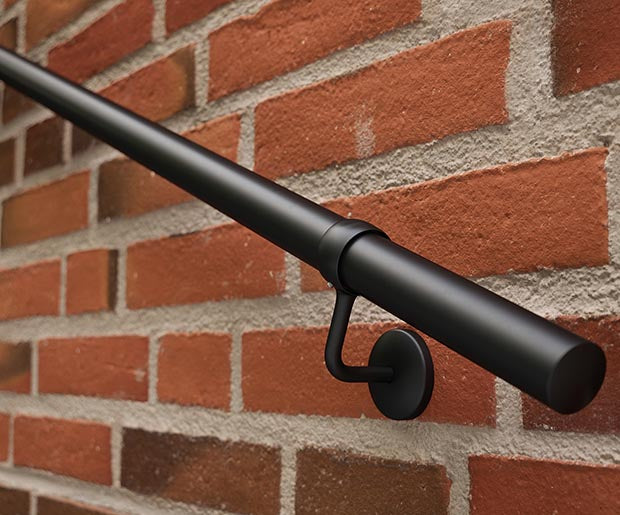 Rothley Stainless steel Handrail kit, (L)3.6m(3X1.2MTR)MATT BLACK