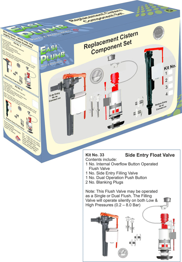 Easi Plumb 7 Pce Replacement Cistern Component Close Coupled