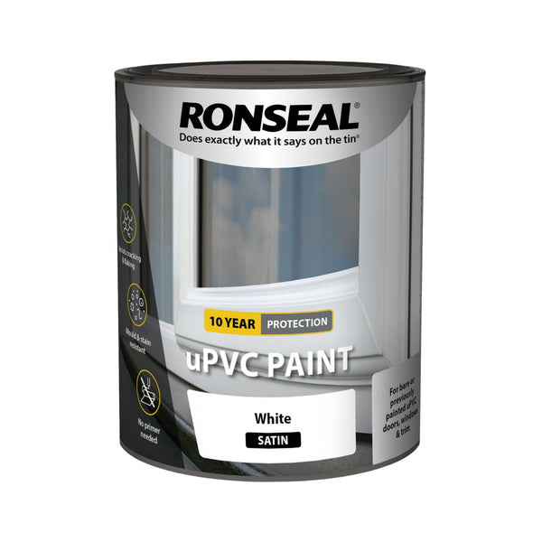 RONSEAL UPVC PAINT WHITE SATIN 750 ML