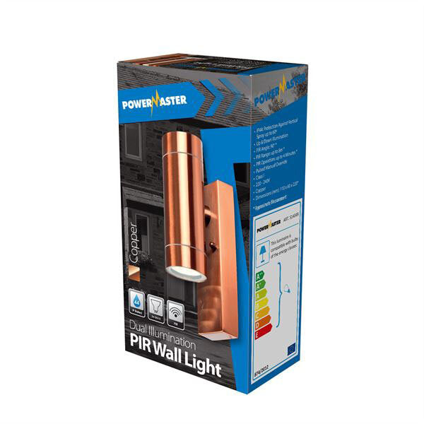 POWERMASTER TWIN ILLUMINATION COPPER WALL SPOTLIGHT