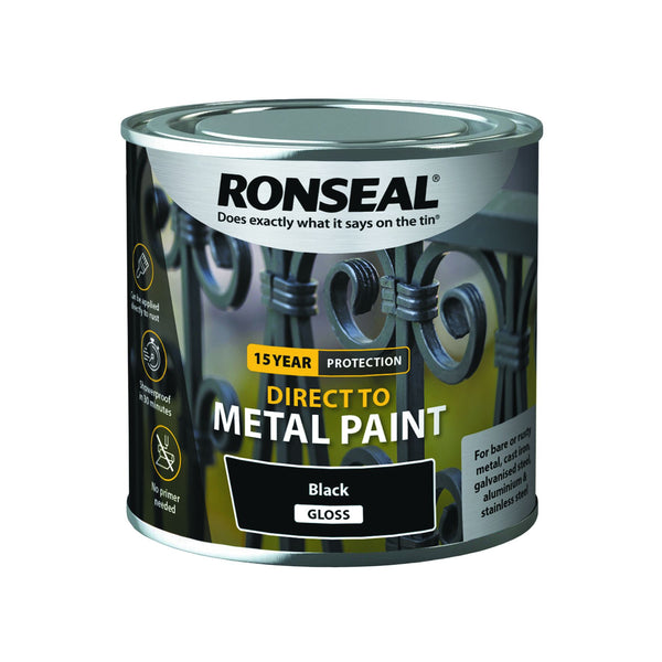 RONSEAL DIRECT TO METAL BLACK GLOSS 250 ML