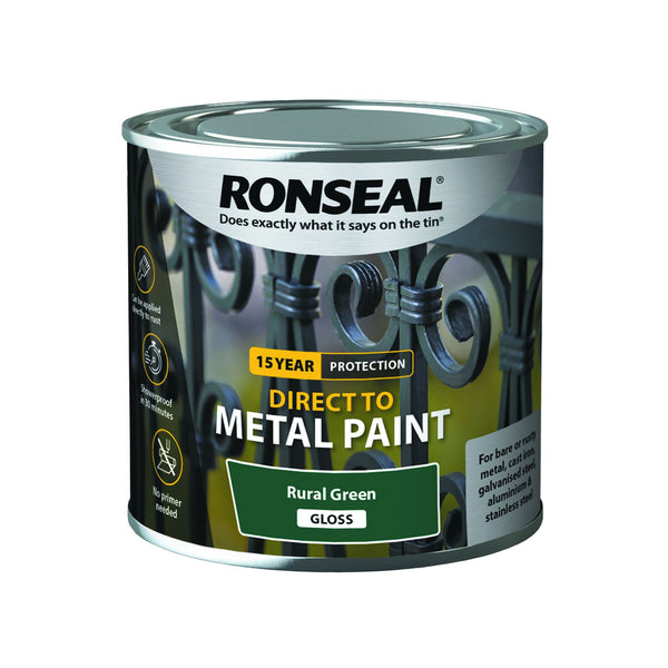 RONSEAL DIRECT TO METAL RURAL GREEN GLOSS 250 ML