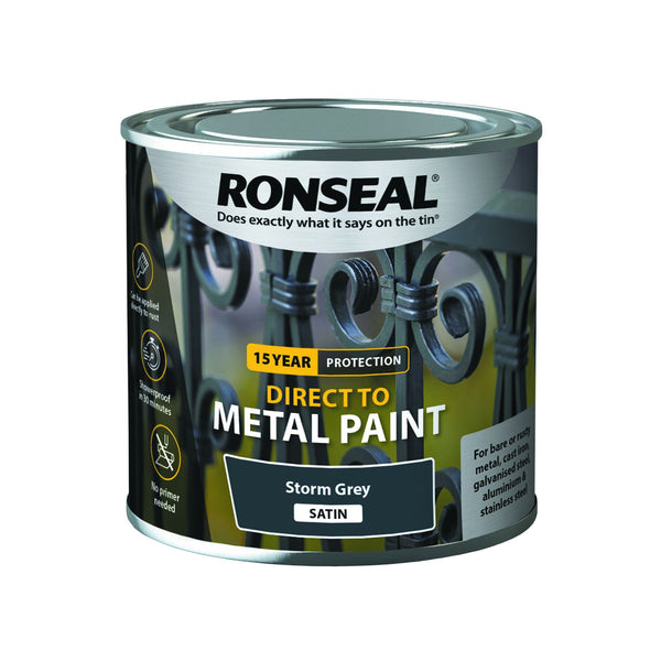 RONSEAL DIRECT TO METAL STORM GREY SATIN 250 ML