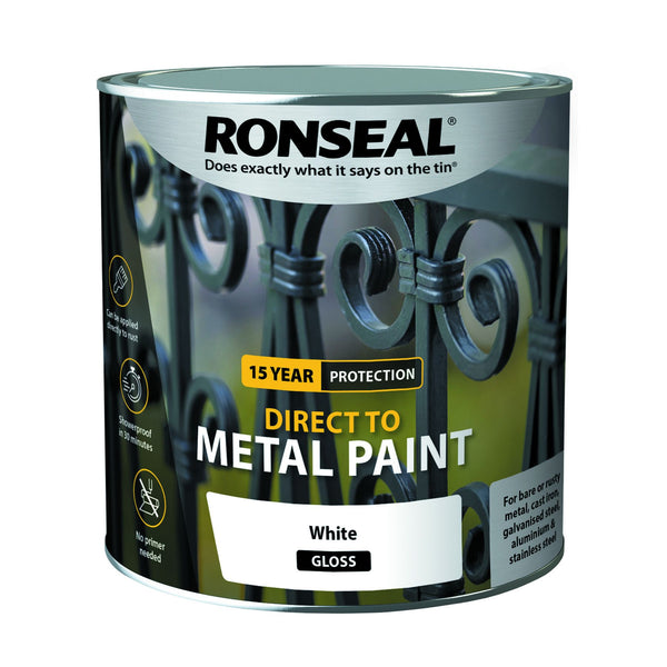 RONSEAL DIRECT TO METAL WHITE GLOSS 2.5 LTR