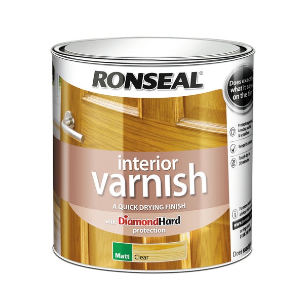 RONSEAL QUICK DRYING VARNISH MATT CLEAR 2.5 LTR