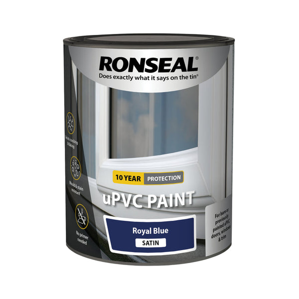 RONSEAL UPVC PAINT ROYAL BLUE SATIN 750 ML