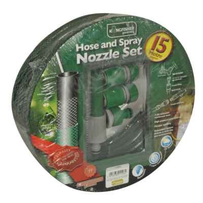 KINGFISHER 15M HOSE & SPRAY NOZZLE SET