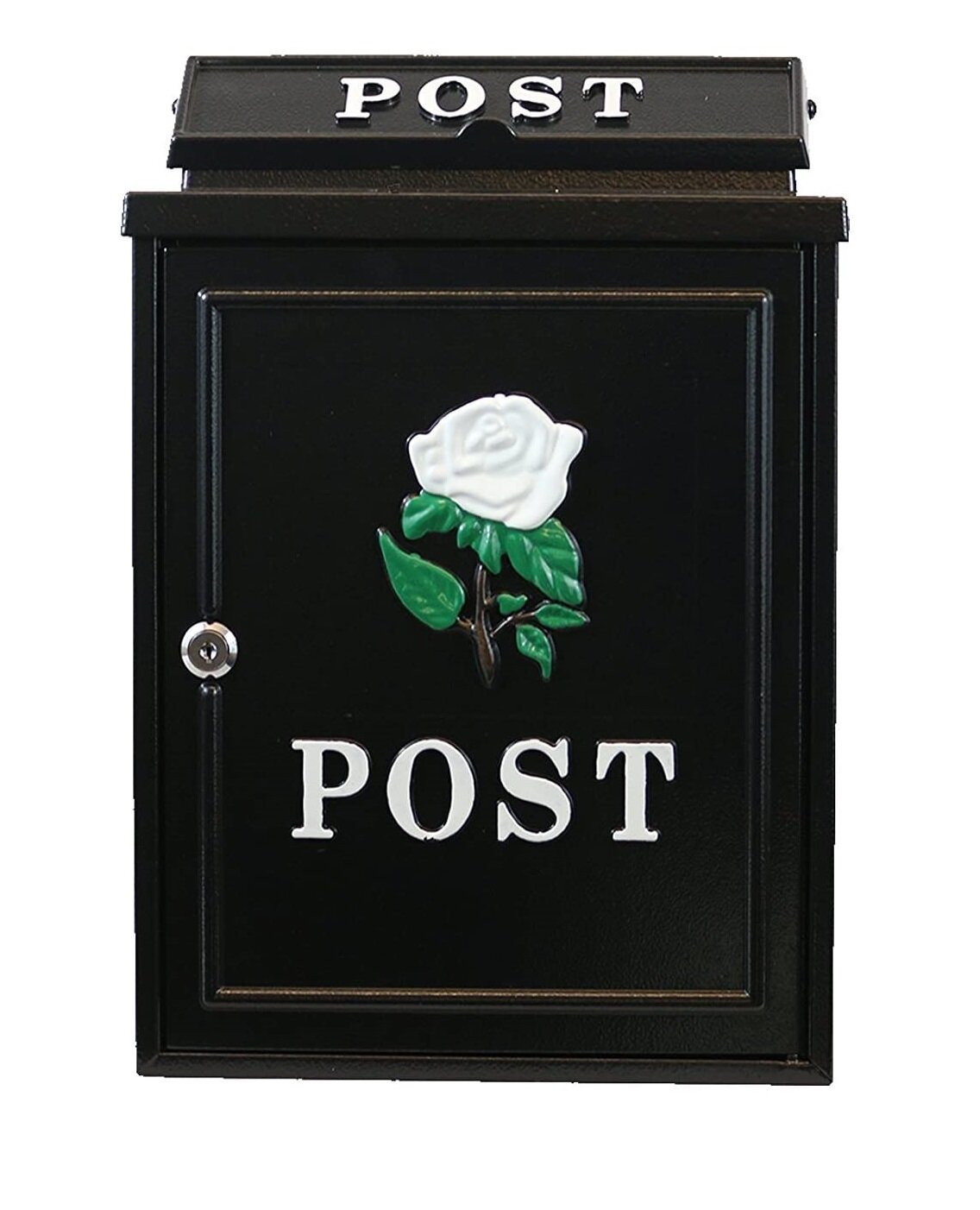 POST BOX WHITE ROSE