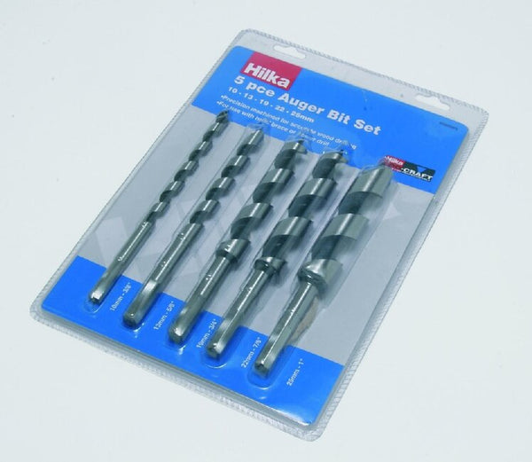 HILKA 5 PCE AUGER BIT SET