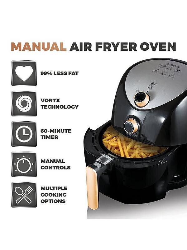 TOWER MANUAL AIR FRYER 4.3 LITRE ROSE GOLD