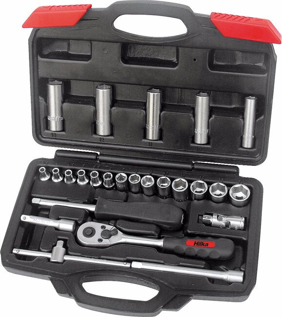 HILKA 25 PCE 1/4" DRIVE SOCKET SET