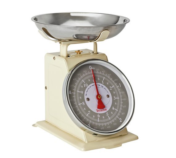 TERRAILLON 5KG MECHANICAL KITCHEN SCALE CREAM