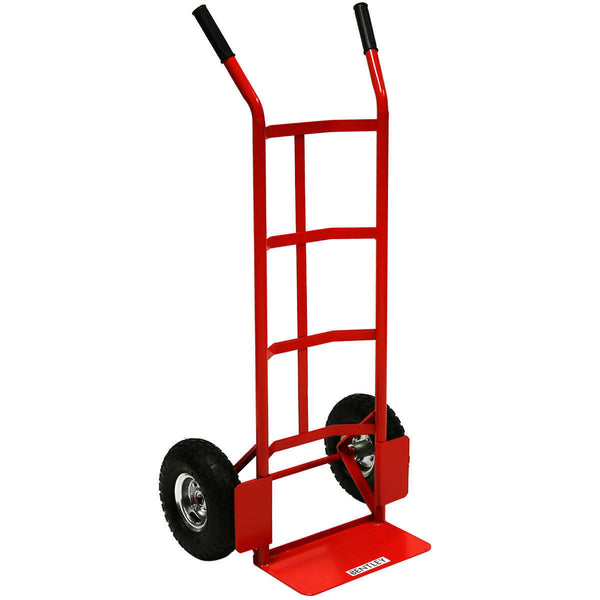 STANDARD SACK TRUCK WITH PUMP WHEELS RED