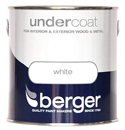 BERGER UNDERCOAT PAINT BRILLIANT WHITE 2.5 LTR