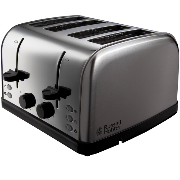 RUSSELL HOBBS 4 SLICE STAINLESS STEEL TOASTER