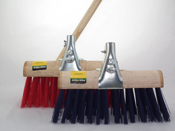 PREMIER 13" YARD BROOM WITH CLAMP & WOODEN HANDLE