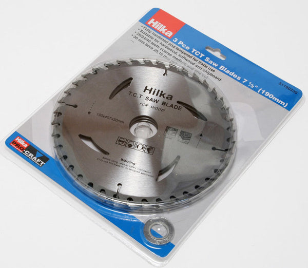 HILKA 3 PCE TCT 190 MM SAW BLADE