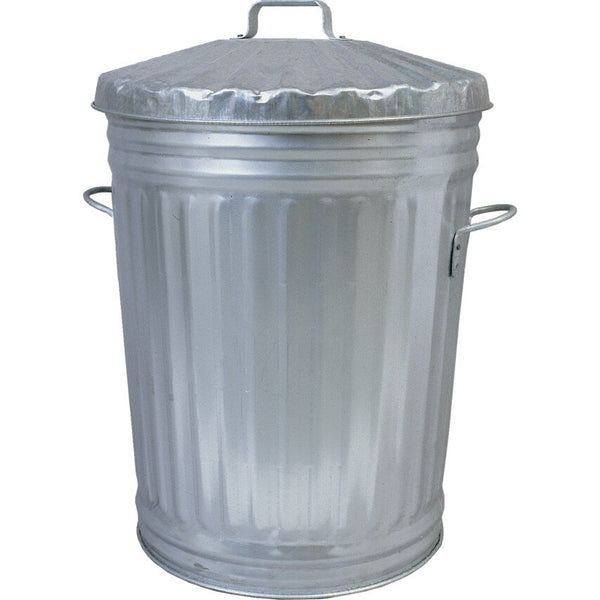 GALVANISED DUSTBIN WITH GALVANISED LID