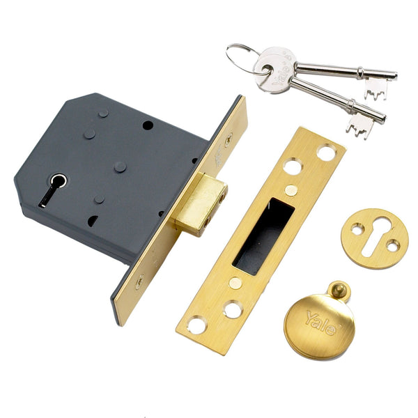 YALE 3'' BRASS 5 LEVER DEADLOCK