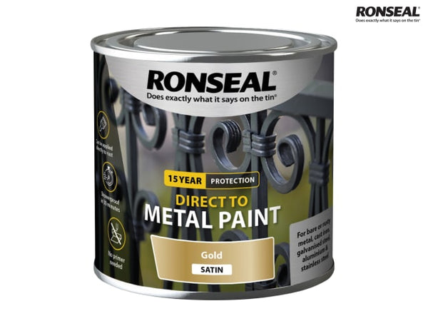 RONSEAL DIRECT TO METAL GOLD SATIN 250 ML