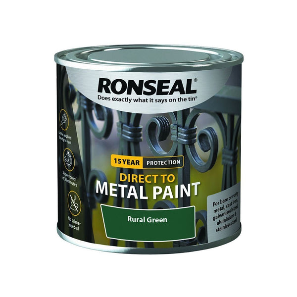 RONSEAL DIRECT TO METAL RURAL GREEN SATIN 250 ML