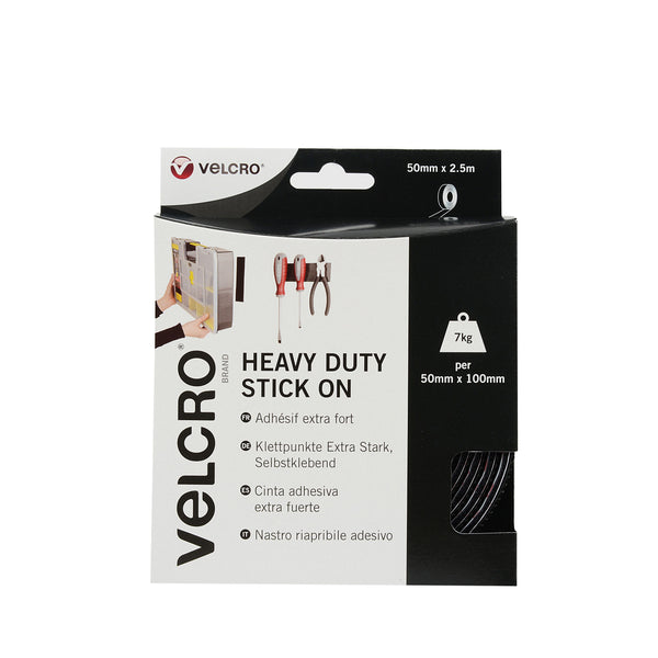 VELCRO 50 MM X 2.5 MTR HD STICK ON TAPE  (PACK OF 6)