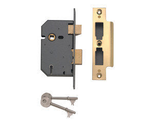 YALE 3'' BRASS 5 LEVER SASHLOCK