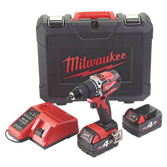 Milwaukee M18  18V 2 x 4.0Ah Li-Ion RedLithium Brushless Cordless Combi Drill