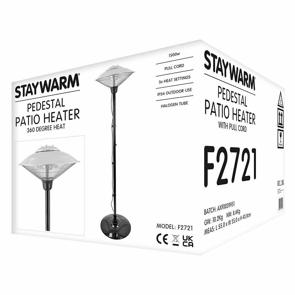 STAYWARM 1500W PEDESTAL PATIO HEATER