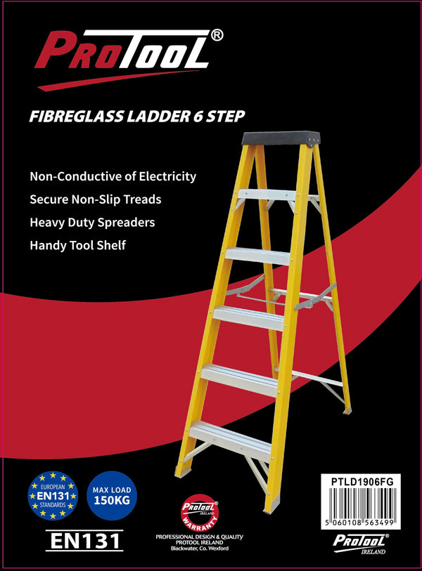 FIBREGLASS LADDER 6 STEP EN131