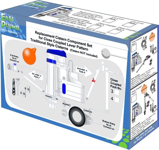 Easi Plumb 3 Pce Replacement Cistern Component Close Coupled