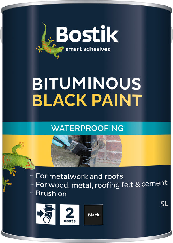 BOSTIK BITUMINOUS BLACK PAINT 5 LTR