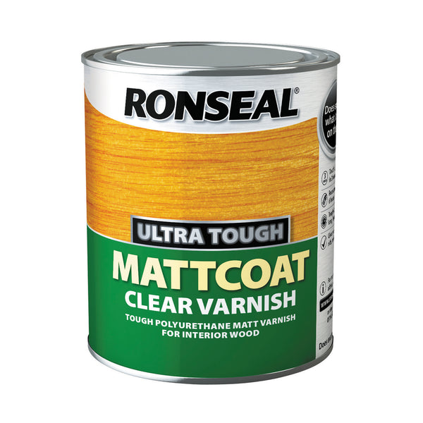 RONSEAL ULTRA TOUGH MATTCOAT CLEAR VARNISH 750 ML