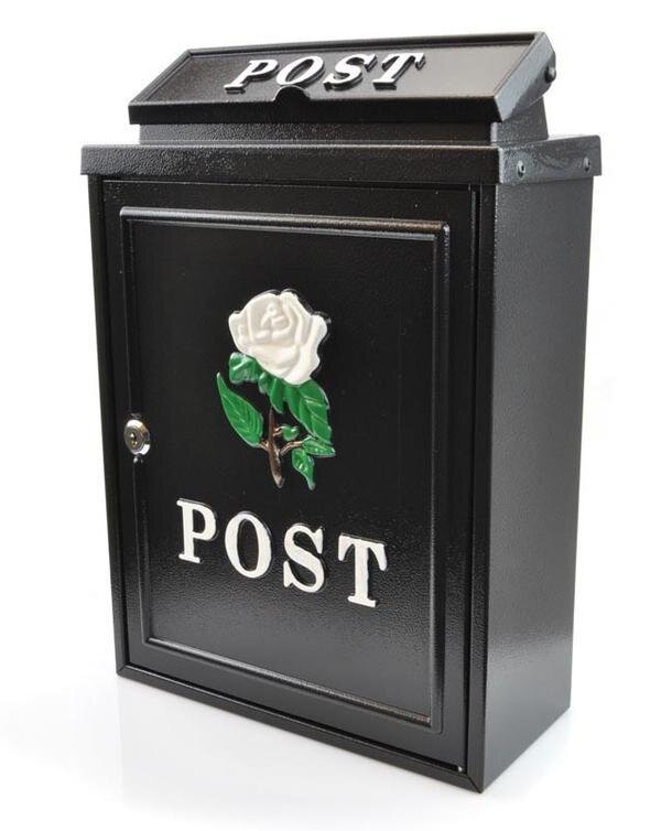 POST BOX WHITE ROSE