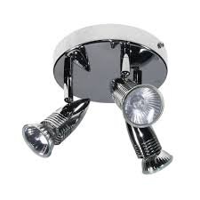 POWERMASTER TRIPLE PLATE BRUSHED CHROME SPOTLIGHT FITTING