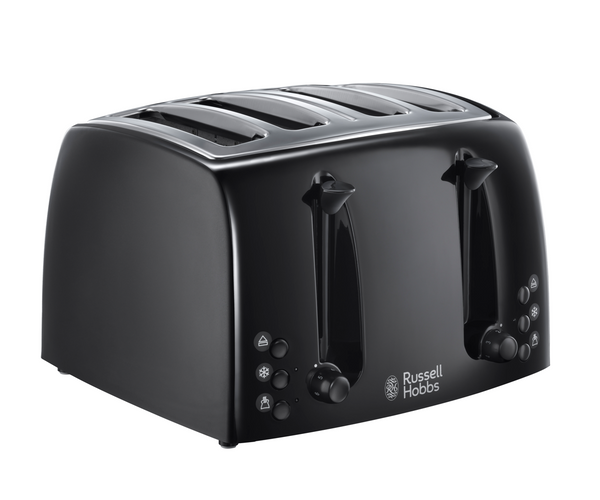 RUSSELL HOBBS 4 SLICE BLACK TOASTER