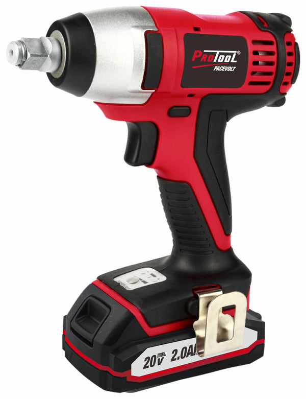 PROTOOL 20V CORDLESS IMPACT WRENCH WITH 2 X 2AH BATTERIES