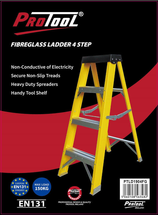 FIBREGLASS LADDER 4 STEP EN131