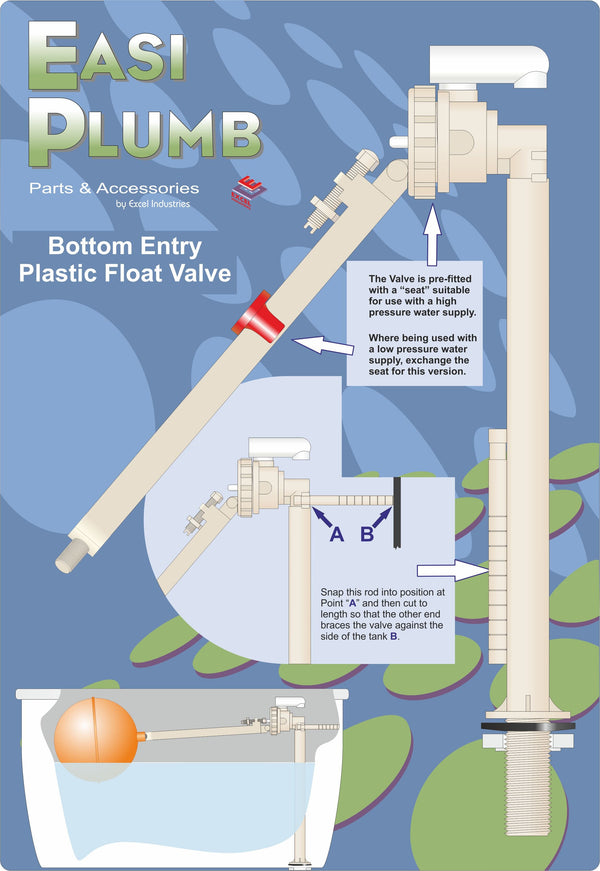 Easi Plumb Bottom Entry Plastic Float Valve