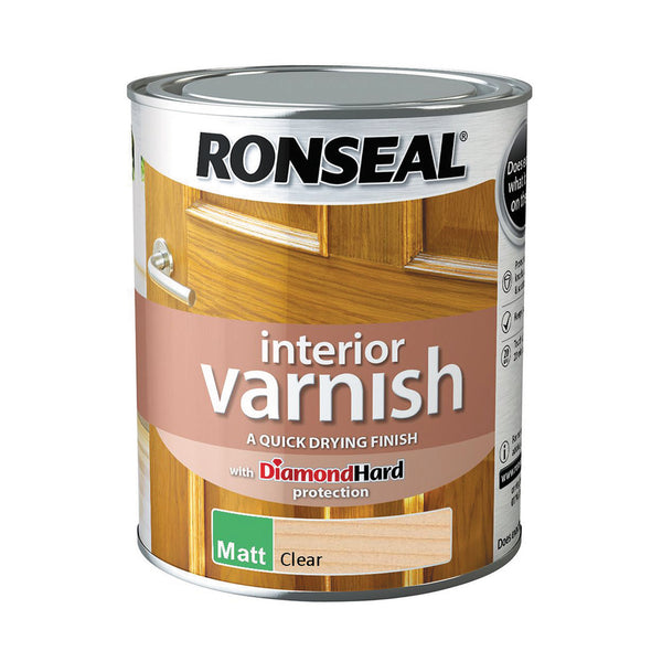 RONSEAL QUICK DRYING VARNISH MATT CLEAR 750 ML