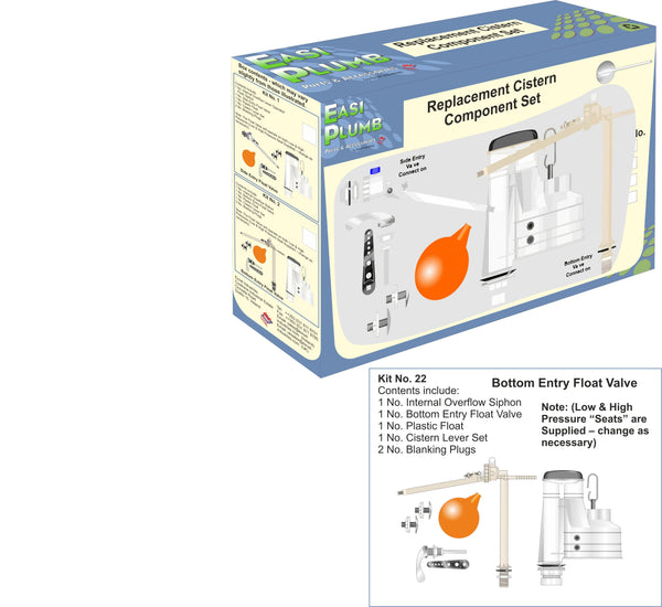 Easi Plumb 4 Pce Replacement Cistern Component Close Coupled