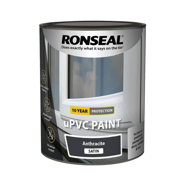 RONSEAL UPVC PAINT ANTHRACITE SATIN 750 ML